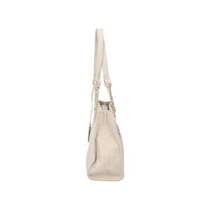 Geanta dama bej casual piele ecologica de mana cu accesorii metalice Rieker H1336-60-Bej