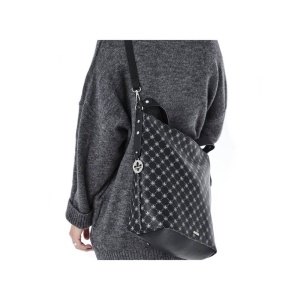 Geanta dama negru casual piele ecologica crossbody si de umar cu bareta detasabila si reglabila Rieker H1450-00-Negru