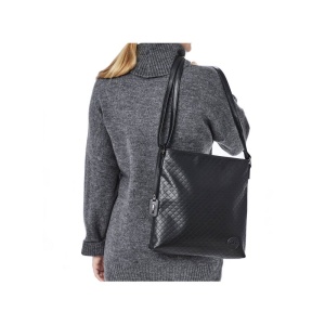 Geanta dama negru casual piele ecologica de umar cu bareta reglabila Rieker H1033-00-Negru