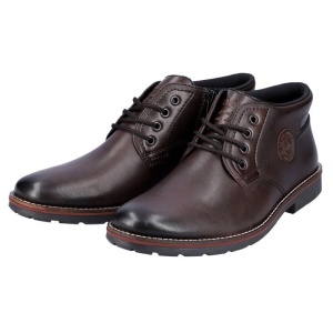 Ghete barbati maro casual piele naturala imblanite cu toc Rieker 15339-25-Maro