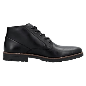 Ghete barbati negru casual piele naturala cu toc Rieker 33207-00-Negru