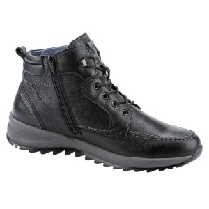 Ghete barbati negru casual piele naturala de caprioara imblanite cu talpa groasa Waldlaufer 388803-199-001-Helle-Negru