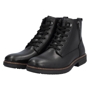 Ghete barbati negru casual piele naturala imblanite cu toc Rieker 33104-00-Negru