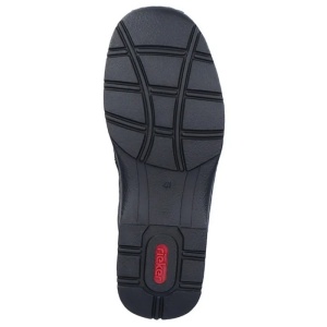 Ghete barbati negru casual piele naturala impermeabile imblanite cu talpa joasa Rieker 05367-00-Negru