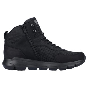 Ghete barbati negru sport piele naturala impermeabile cu talpa joasa Rieker 07860-00-Negru