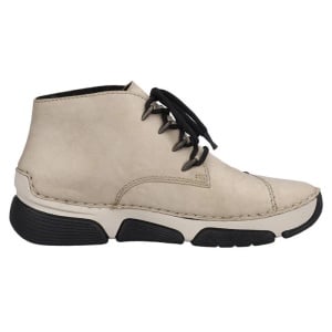 Ghete dama bej casual piele ecologica cu talpa joasa Rieker 45902-60-Bej