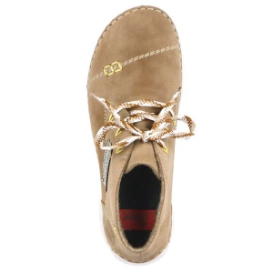 Ghete dama bej casual piele ecologica cu talpa joasa Rieker 55034-64-Bej