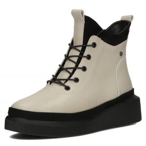 Ghete dama bej casual piele naturala cu talpa joasa Filippo DBT4799-23-BE-Bej