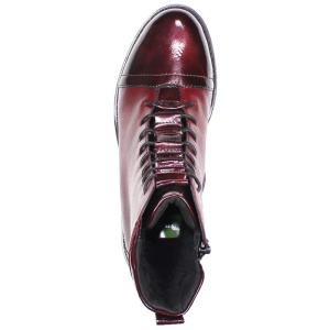 Ghete dama bordo casual piele naturala imblanite, cu toc Remonte R6574-35-Bordo