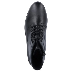 Ghete dama negru casual piele ecologica cu toc Rieker 73930-00-Negru