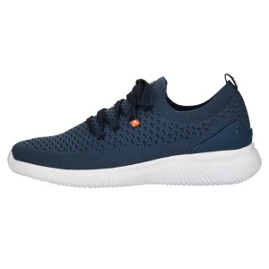 Pantofi barbati, albastru, sport, textil, cu talpa joasa, Rieker 07402-14-Albastru