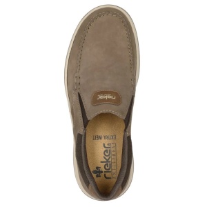 Pantofi barbati bej casual piele naturala cu talpa joasa Rieker 17368-25-Bej