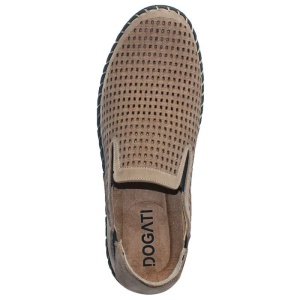 Pantofi barbati bej casual piele naturala perforati cu talpa joasa Dogati 118-07-Bej