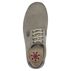 Pantofi barbati gri casual piele naturala perforati cu talpa joasa Otter OT9551-14-2-Gri