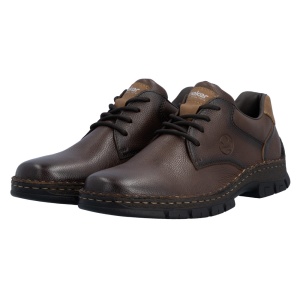 Pantofi barbati maro casual piele naturala cu talpa groasa Rieker 12213-25-Maro