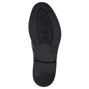 Pantofi barbati maro casual piele naturala cu toc Rieker 10353-24-Maro