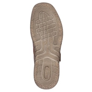 Pantofi barbati maro casual piele naturala perforati cu talpa joasa Rieker 03578-24-Maro