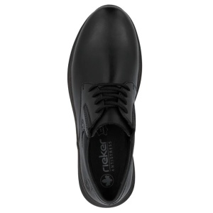 Pantofi barbati negru casual piele naturala cu talpa joasa Rieker 10419-00-Negru