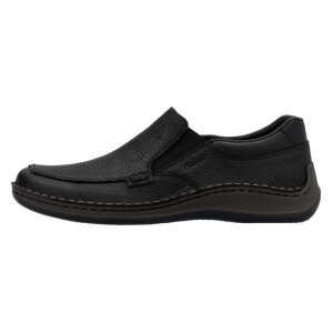 Pantofi barbati, negru, casual, piele naturala, cu talpa joasa, Rieker 05292-00-Negru
