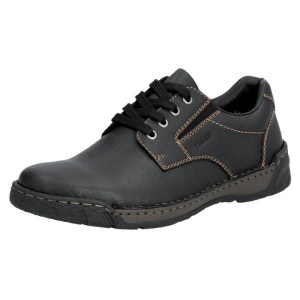 Pantofi barbati negru casual piele naturala cu talpa joasa Rieker B0306-00-Negru