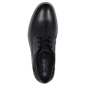 Pantofi barbati negru casual piele naturala cu toc Rieker 13510-00-Negru