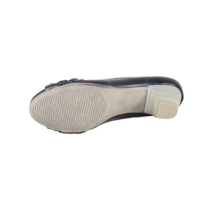 Pantofi dama albastru inchis casual piele naturala cu toc Marco Tozzi 2-22312-24-Albastru-Inchis