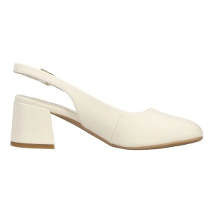 Pantofi dama bej eleganti piele ecologica cu toc Rieker 44751-61-Bej