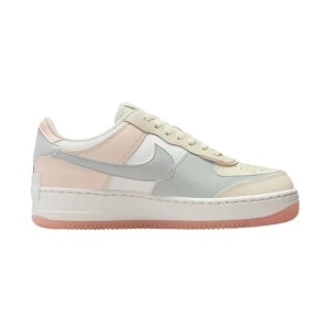Pantofi dama bej sport piele naturala cu talpa groasa Nike W Air Force 1 Shadow DZ1847-105-Bej
