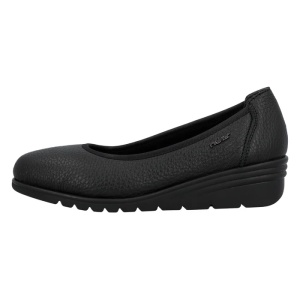 Pantofi dama, negru, casual, piele naturala, cu platforma, Rieker L5360-00-Negru