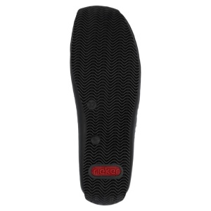 Pantofi dama negru casual piele naturala cu talpa joasa Rieker L1790-00-Negru