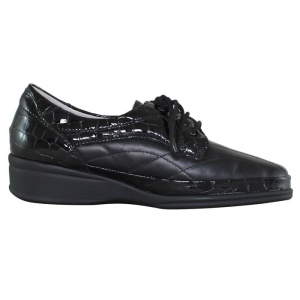 Pantofi dama negru casual piele naturala cu talpa joasa Waldlaufer 860010-214-001-Moni-Negru