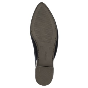 Pantofi dama negru casual piele naturala cu toc Rieker 47063-00-Negru