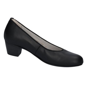 Pantofi dama negru casual piele naturala cu toc Waldlaufer 358501-120-001-Hilaria-Negru