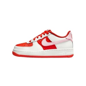 Pantofi dama, rosu, sport, piele naturala, cu talpa groasa, Nike Air Force 1 BG HV5165-121-Rosu