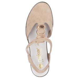 Pantofi dama roz casual piele ecologica cu toc, Rieker 40901-31-Roz