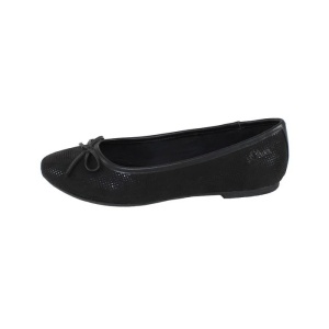 Balerini dama negru casual textil cu talpa joasa s.Oliver 5-22103-24-Negru