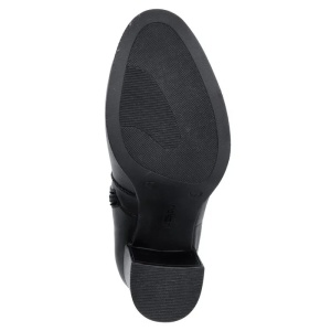 Botine dama negru casual piele naturala cu toc Rieker 50194-00-Negru