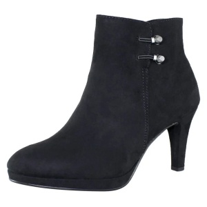 Botine dama negru elegante din material textil cu toc Marco Tozzi 2-25342-23-001-Negru