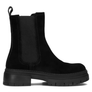 Cizme dama negru casual piele intoarsa scurte cu toc Filippo DBT4995-23-BK-Negru