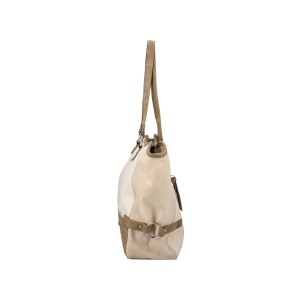 Geanta dama bej casual piele ecologica shopper de mana cu accesorii metalice Rieker H1499-60-Bej