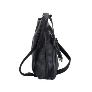 Geanta dama negru casual piele ecologica crossbody si de umar cu bareta reglabila Rieker H1073-00-Negru