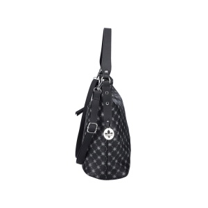 Geanta dama negru casual piele ecologica crossbody si de umar cu bareta detasabila si reglabila Rieker H1450-00-Negru