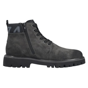 Ghete barbati gri casual piele ecologica impermeabile imblanite cu toc Rieker 30440-45-Gri
