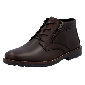 Ghete barbati maro casual piele naturala impermeabile cu toc Rieker 15324-25-Maro