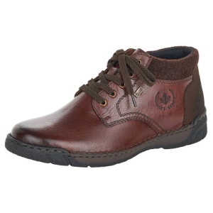 Ghete barbati maro casual piele naturala impermeabile imblanite cu talpa joasa Rieker B0348-25-Maro