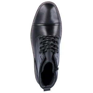 Ghete barbati negru casual piele naturala cu toc Rieker 33205-00-Negru