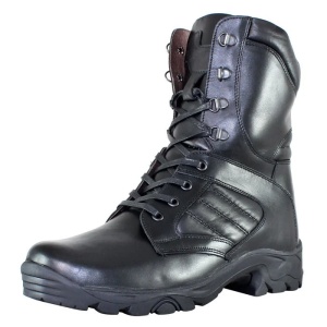 Ghete barbati negru casual piele naturala imblanite inalte cu talpa groasa Nicolis 48034-Negru