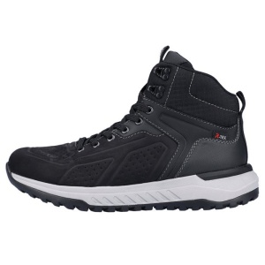 Ghete barbati, negru, sport, piele naturala, impermeabile, cu talpa joasa, Rieker U0161-00-Negru