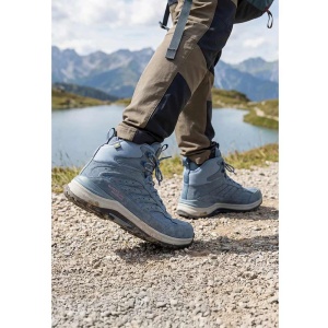Ghete dama albastru sport piele intoarsa impermeabile cu talpa groasa Waldlaufer 779971-100-198-H-Debby-Albastru