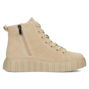 Ghete dama bej casual piele naturala cu talpa joasa Filippo DBT4146-23-BE-Bej